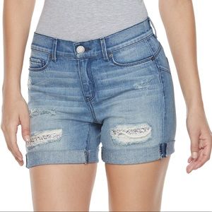 Women’s JUICY COUTURE Ripped Glitter Jeans Shorts